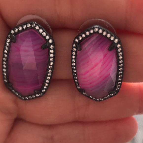 Ks Elsie earrings pink agate - Picture 3 of 5